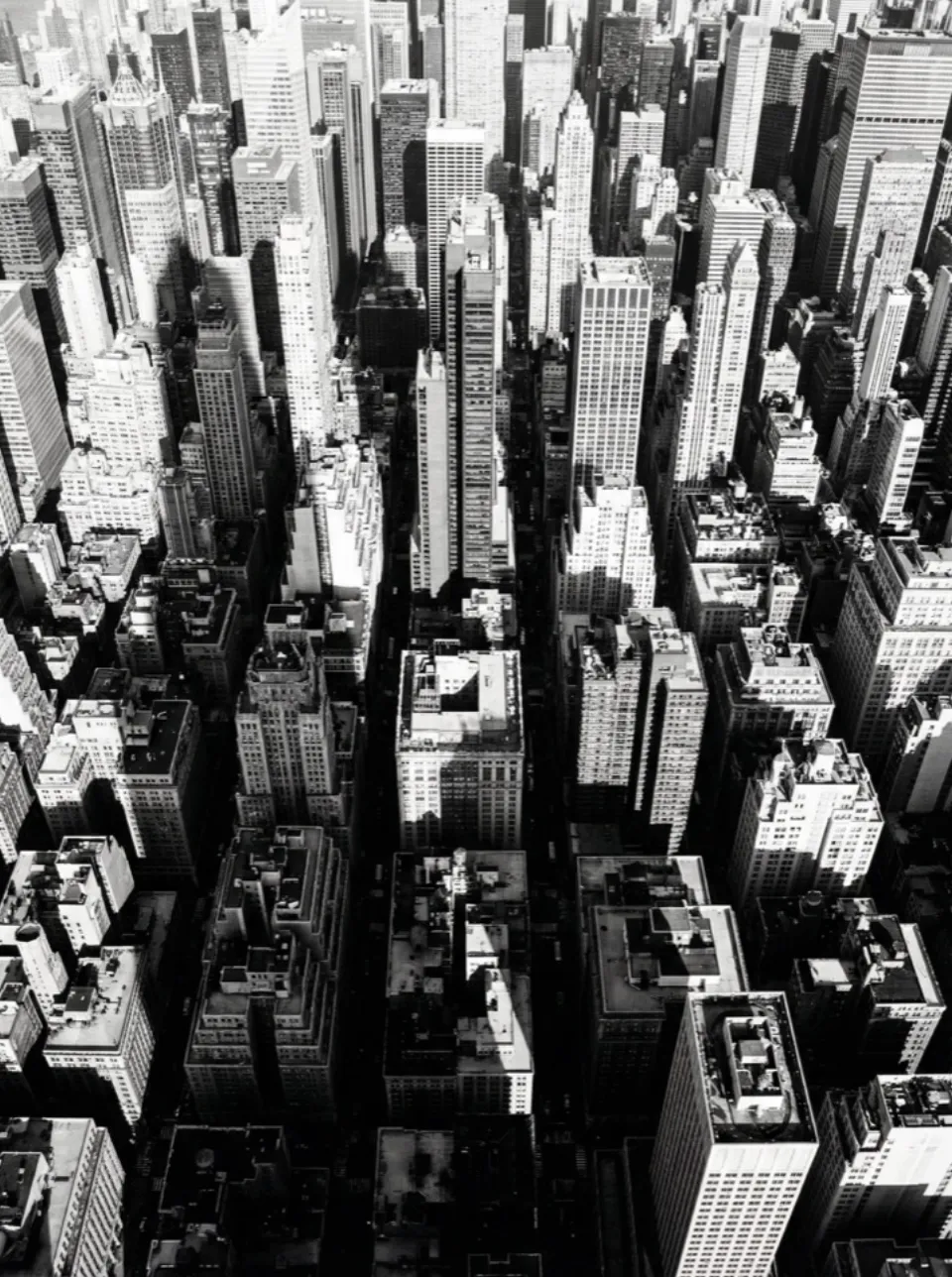 Aerial view of financial district